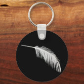 Birdy white veren sleutelhanger (Voorkant)