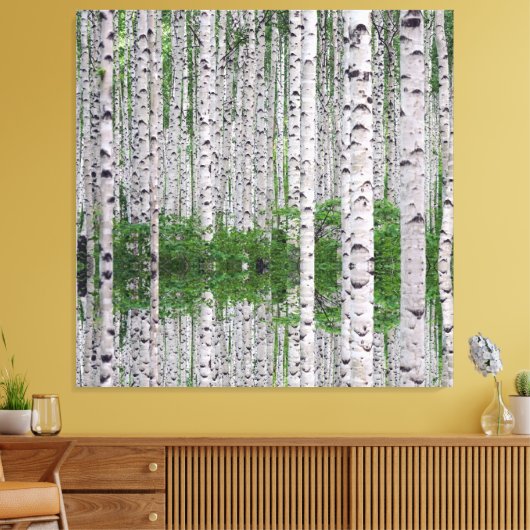 Birg Tree Forest Nature Toile Mur Art (Insitu(Salon))