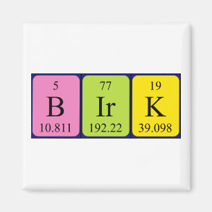 Birk periodieke table name magnet magneet