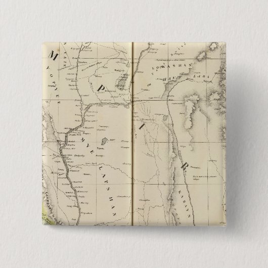 Birma, Azië 96 Vierkante Button 5,1 Cm (Voorkant)