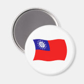 Birma Flag Magnet Magneet (Voorkant / Achterkant)