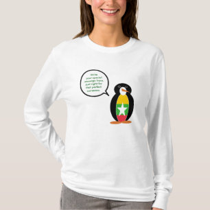 Birma Myanmar pratende meneer pinguïn gepersonalis T-shirt