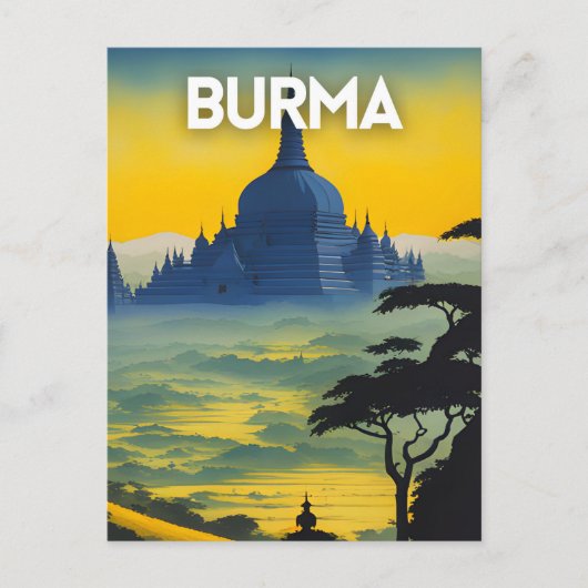 Birma Reizen Briefkaart (Voorkant)