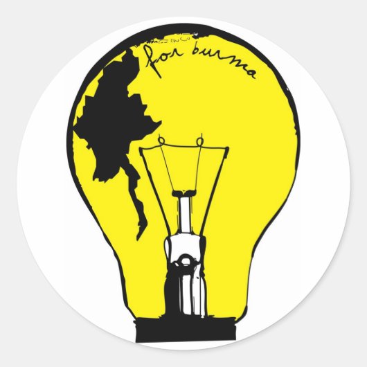 birma ronde sticker (Voorkant)