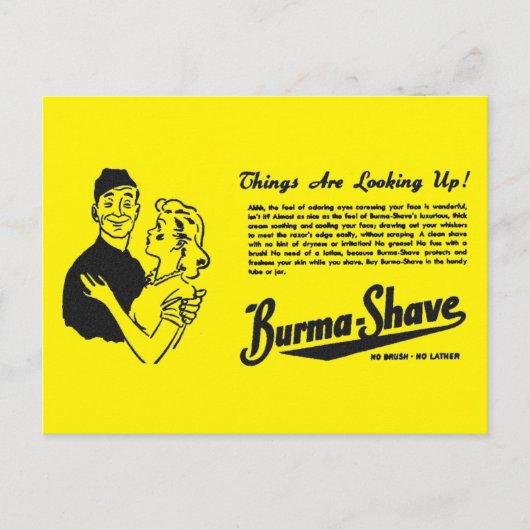 Birma Shave Adoring Eyes Briefkaart (Voorkant)