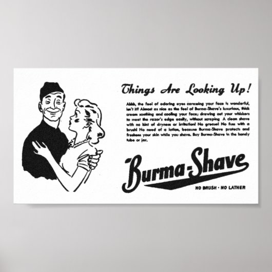 Birma Shave Adoring Eyes Poster (Voorkant)