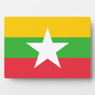 Birma vlag; Myanmar Fotoplaat