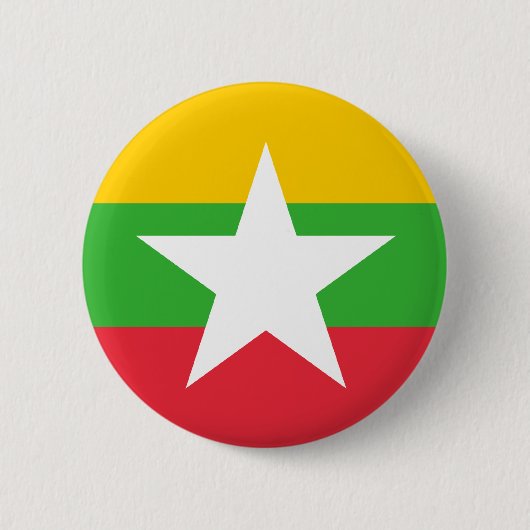 Birma vlag; Myanmar Ronde Button 5,7 Cm (Voorkant)