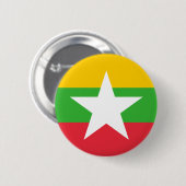 Birma vlag; Myanmar Ronde Button 5,7 Cm (Voorkant /achterkant)