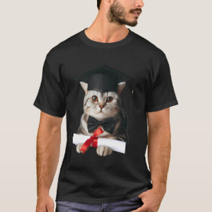 Birmaanse kat afstudeerceremonie muts afgestudeerd t-shirt
