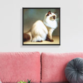 Birmaanse kat canvas afdruk (Insitu (Woonkamer))