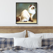 Birmaanse kat canvas afdruk (Insitu (Slaapkamer))