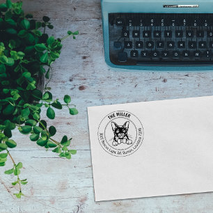 Birmaanse kat familie retour adres 	rubberstempel