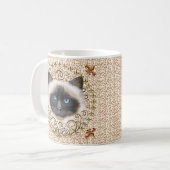 Birmaanse kat Fleur De Lis mok (Voorkant links)