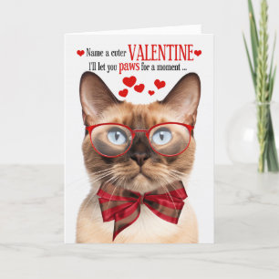 Birmaanse kat katachtige Humor Valentijnsdag Feestdagen Kaart
