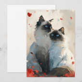 Birmaanse katten Valentijnsdag Feestdagenkaart (Voorkant / Achterkant)