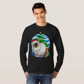 Birman Cat Cute Santa-kerstboomdecor T-shirt (Voorkant volledig)