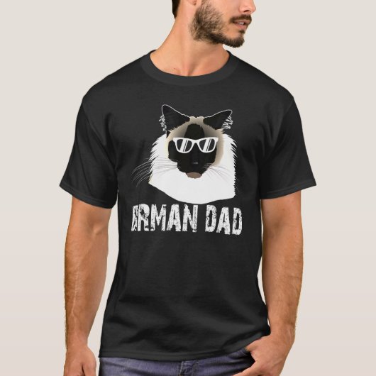 Birman Cat Dad Cool Birman Cat Face T-shirt (Voorkant)