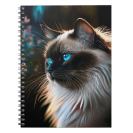 Birman Cat in Floral Oils Notitieboek