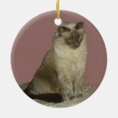 Birman Cat Keramisch Ornament (Achterkant)