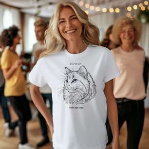 Birman Cat Portrait T-shirt