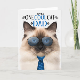 Birman Cat Vaderdag One Cool Cat Feestdagen Kaart