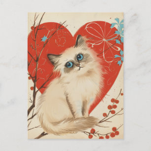 Birman Cat  Valentijnsdag Briefkaart