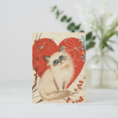 Birman Cat Valentijnsdag Briefkaart (Staand voorkant)