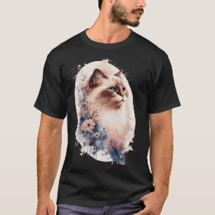 Birman Kat Japans Kersenbloesem Bloemen Bloemen Ka T-shirt