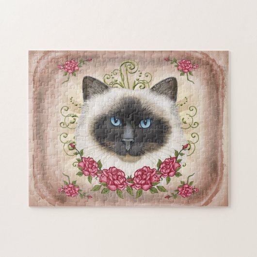 Birman kat Rozen legpuzzel (Horizontaal)