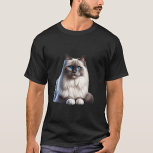 Birman katten T-shirt kattengezicht Schattige katt