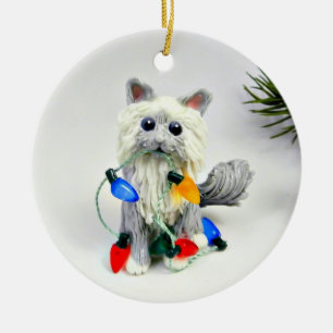 Birman Ragdoll Cat Ceramic Ornament