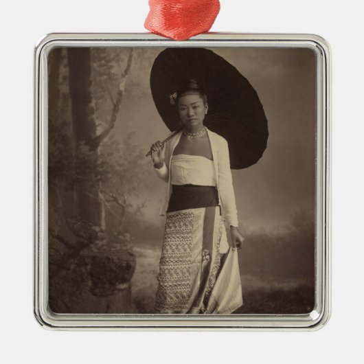 Birmese dame metalen ornament (Voorkant)