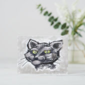 Birmese kat briefkaart (Staand voorkant)