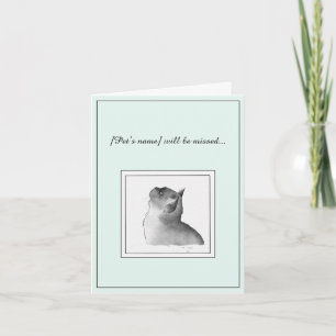 Birmese kat sympathie gevouwen Wenskaart Kaart