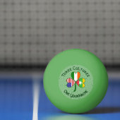 Birmese Myanmar Irish American Flags Shamrock Name Pingpongballen (Net)