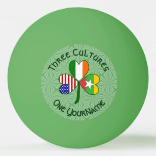Birmese Myanmar Irish American Flags Shamrock Name Pingpongballen