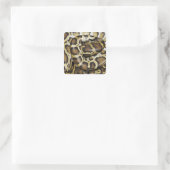 Birmese python vierkante sticker (Tas)