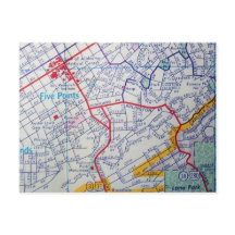 BIRMINGHAM, AL Map Briefkaart