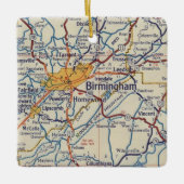 Birmingham AL  Map Keramisch Ornament (Voorkant)