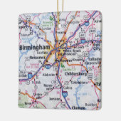 Birmingham AL Map Keramisch Ornament (Links)