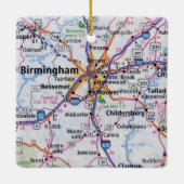 Birmingham AL Map Keramisch Ornament (Achterkant)
