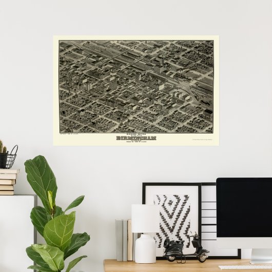Birmingham, AL Panoramic Map - 1903 Poster (Thuiskantoor)