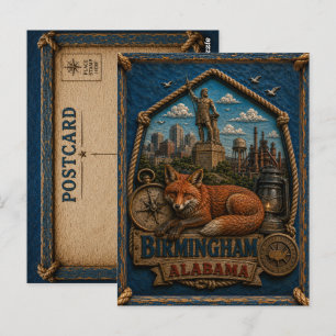 Birmingham Alabama Ansichtkaart Vintage Reis Briefkaart