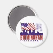 Birmingham Alabama - Magnet patriotique (Recto/Verso)