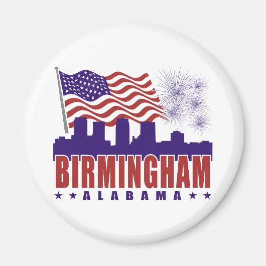Birmingham Alabama Patriottische magneet (Voorkant)