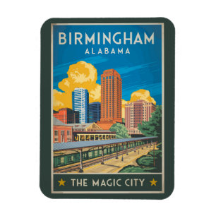 Birmingham Alabama Reizen Kunst Antiek Magneet