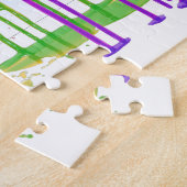 BIRMINGHAM ALABAMA SKYLINE - PUDDLES - LEGPUZZEL (Zijkant)