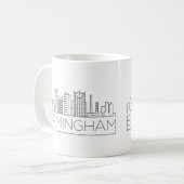 Birmingham, Alabama Stylized Skyline Koffiemok (Voorkant links)