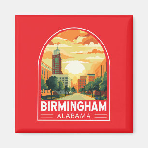 Birmingham Alabama Travel Art Embleem Magneet